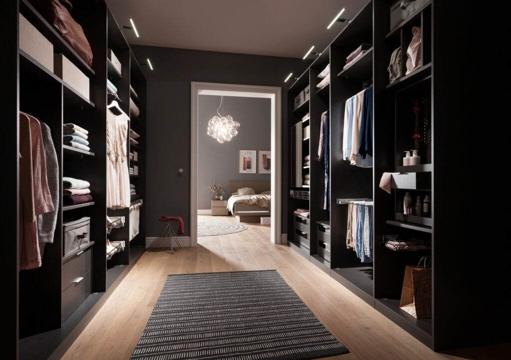 nolte möbel inloopkast horizont 400 zwart kast