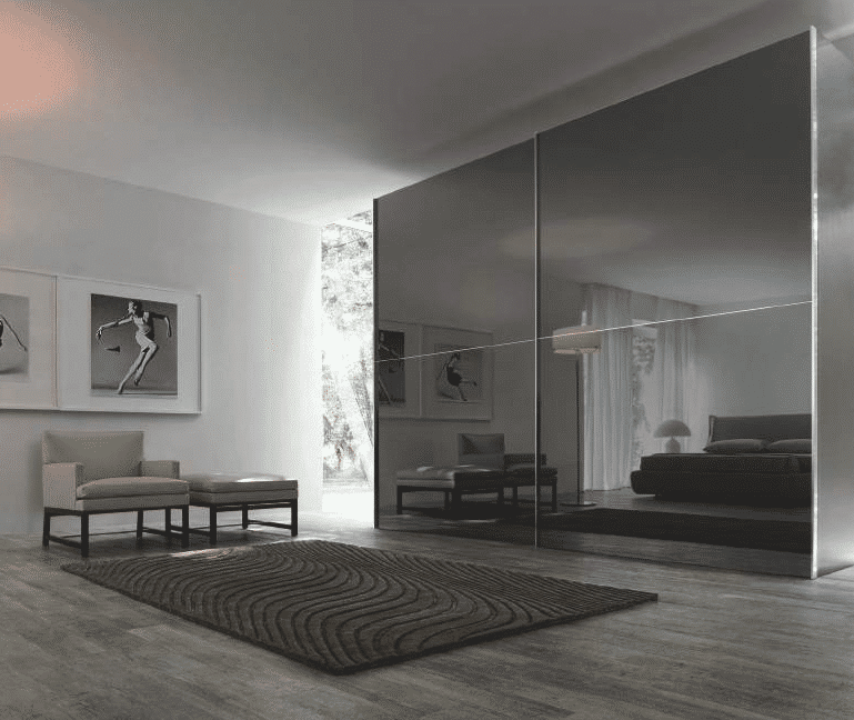 sangiacomo zweefdeurkast twin antraciet glas